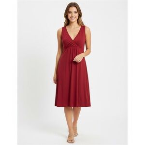 Maternity Nursing Gown Stretchy Cotton Tank Top Sleeveless Dress